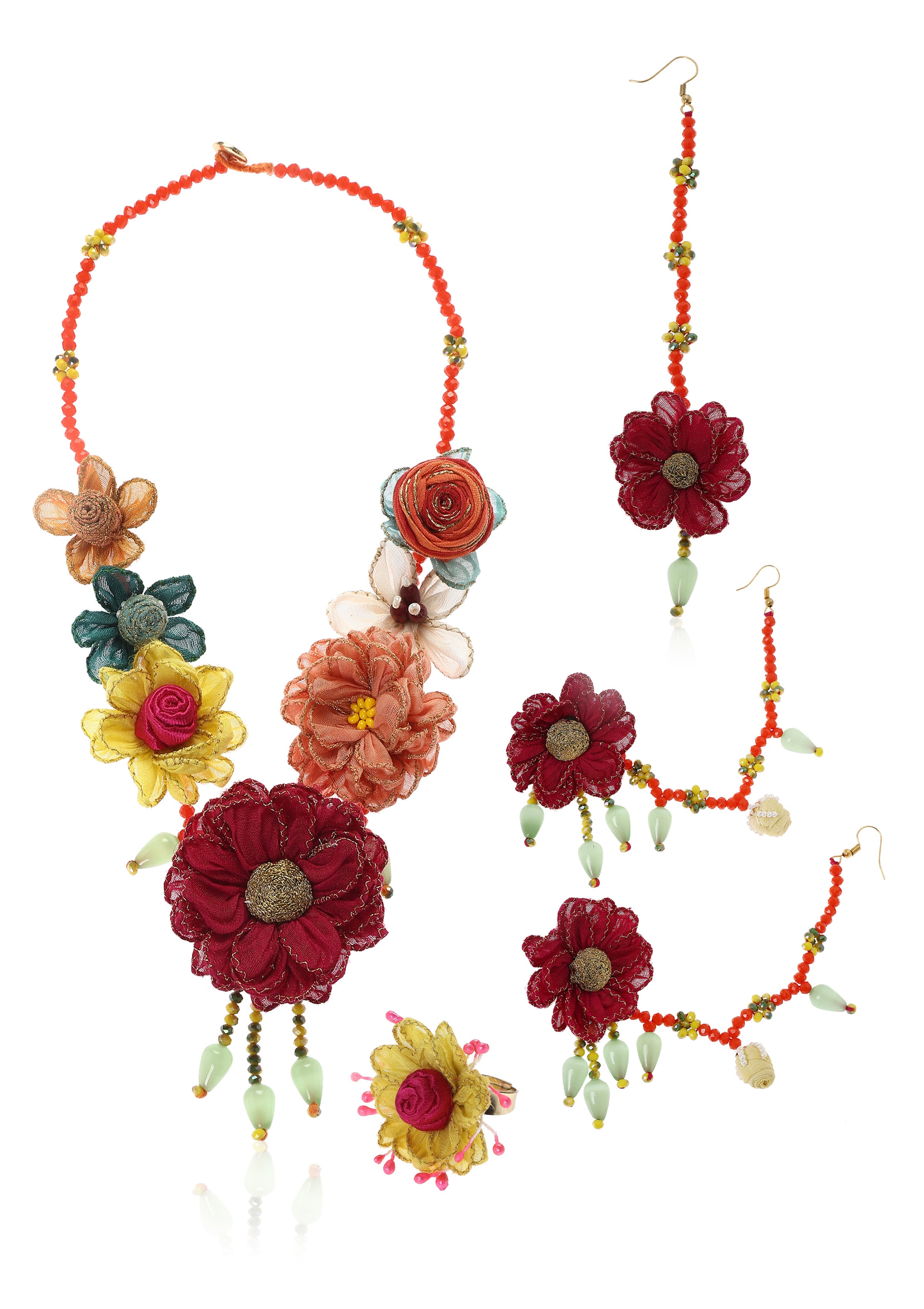 Shimeka Floral Jewellery Set