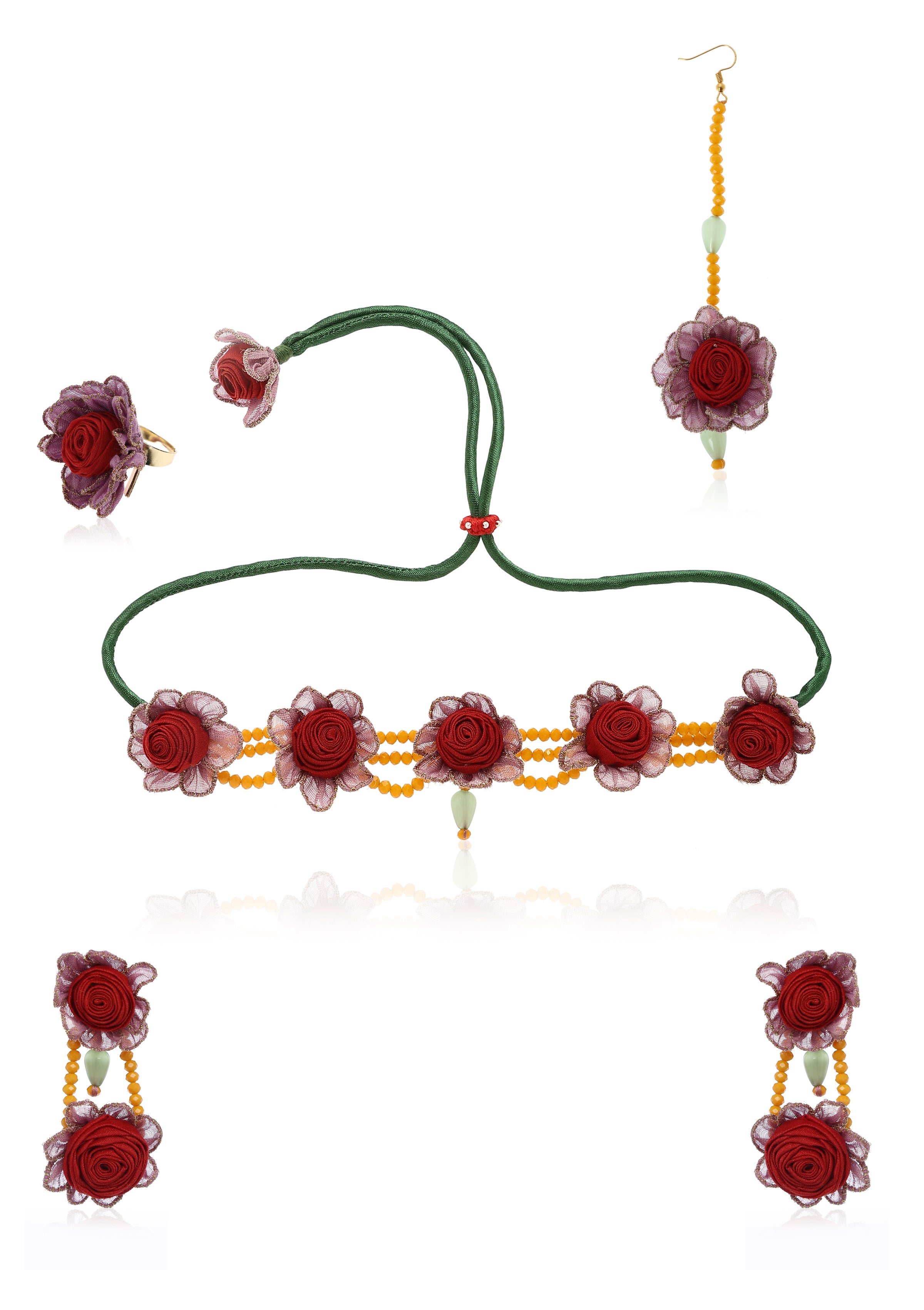 Talia Floral Bead Jewellery Set