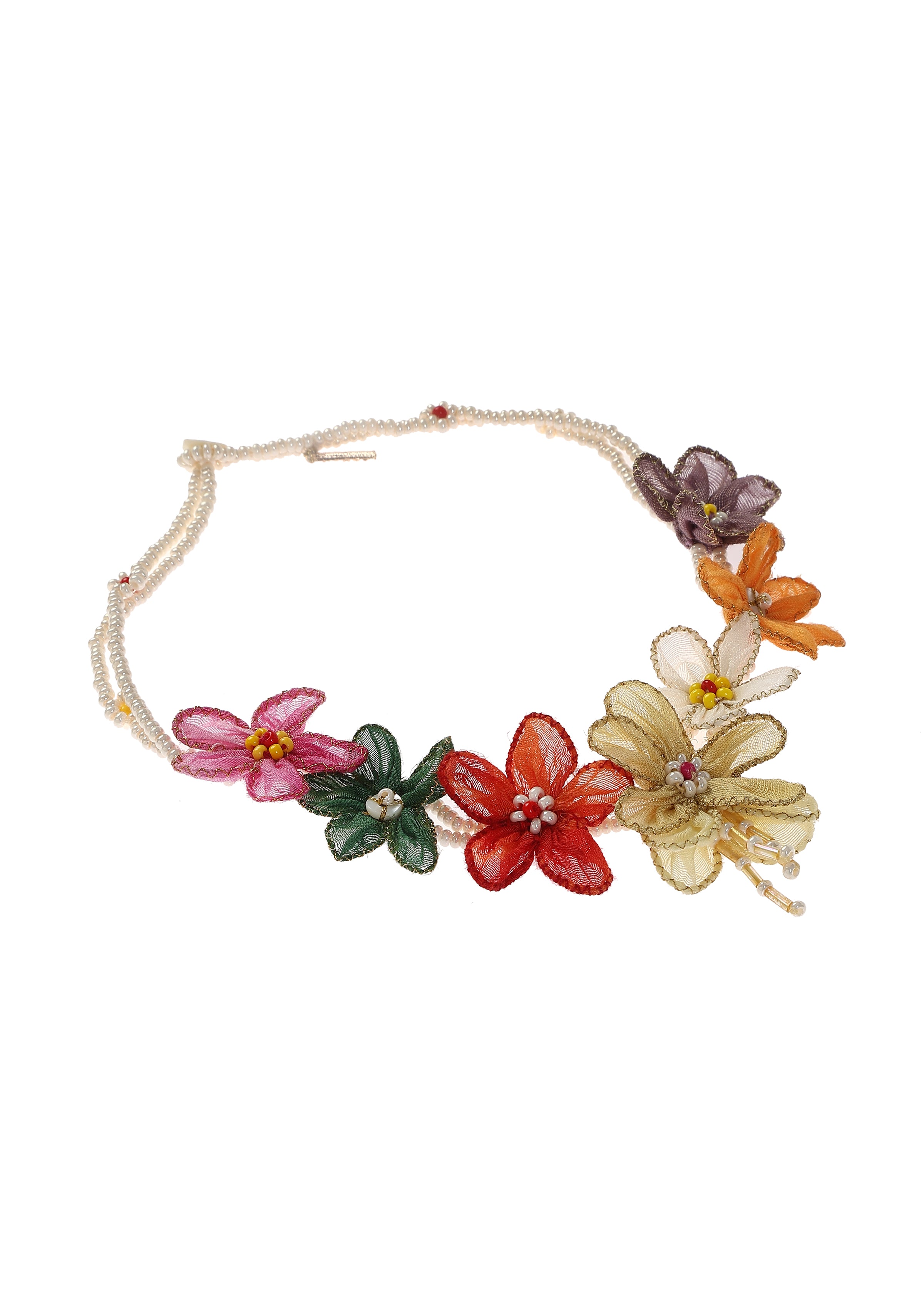 Tiril Floral Textile Necklace