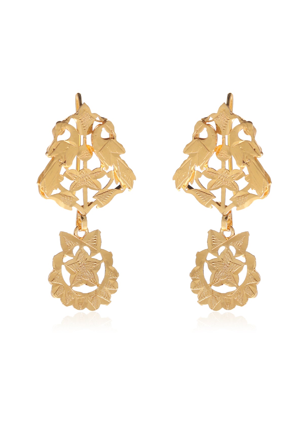 Abhilasha Gold Tone Silver Earrings