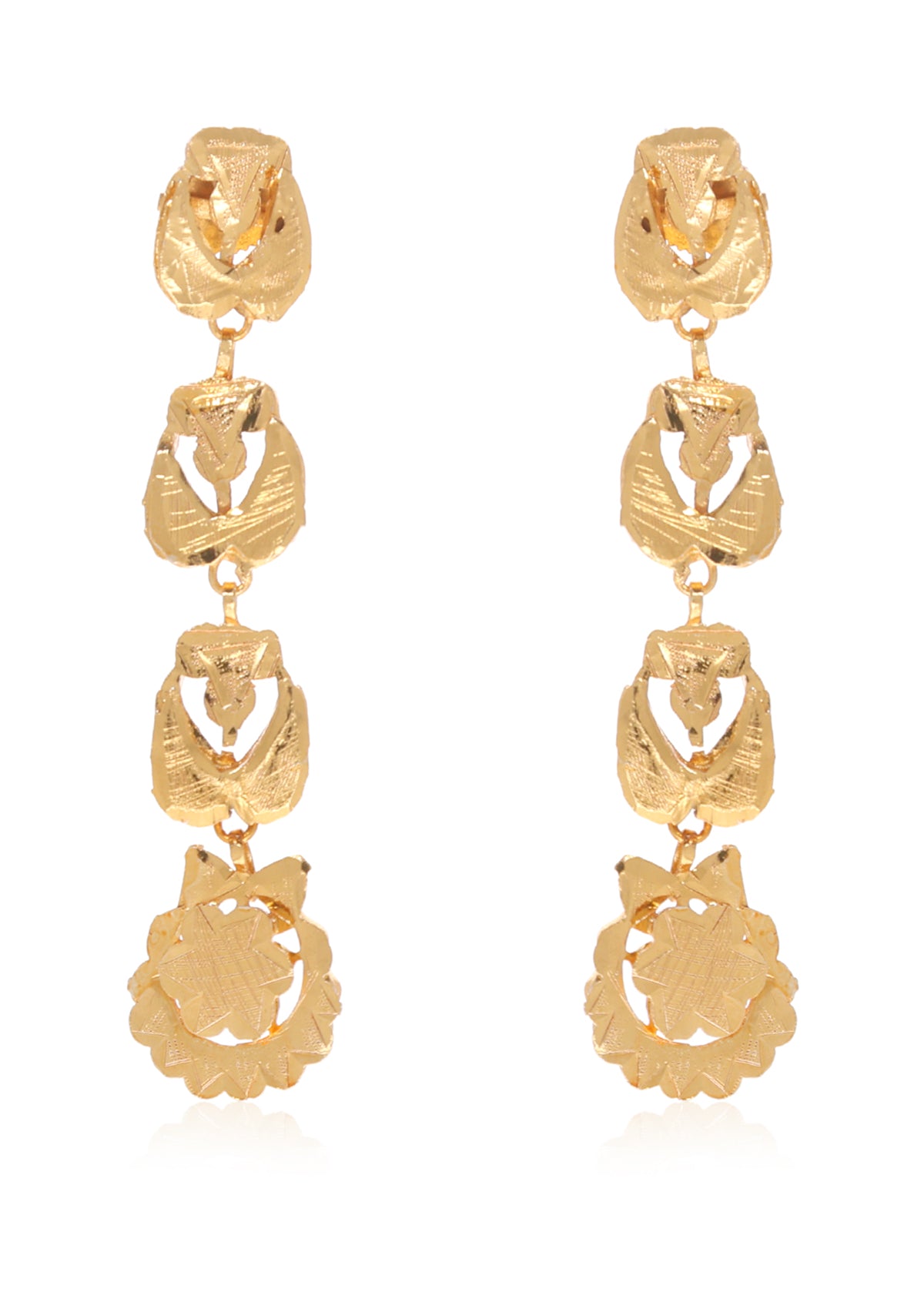 Vedanti Gold Tone Silver Earrings