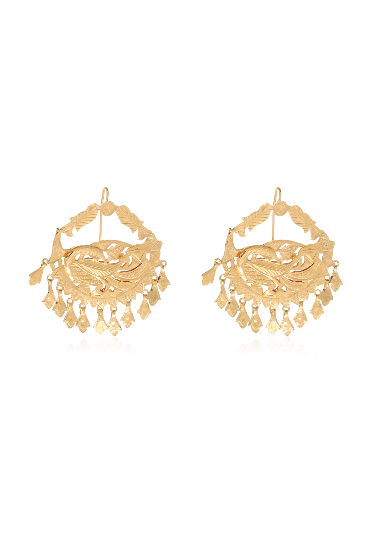 Nakshatra Gold Tone Silver Earrings