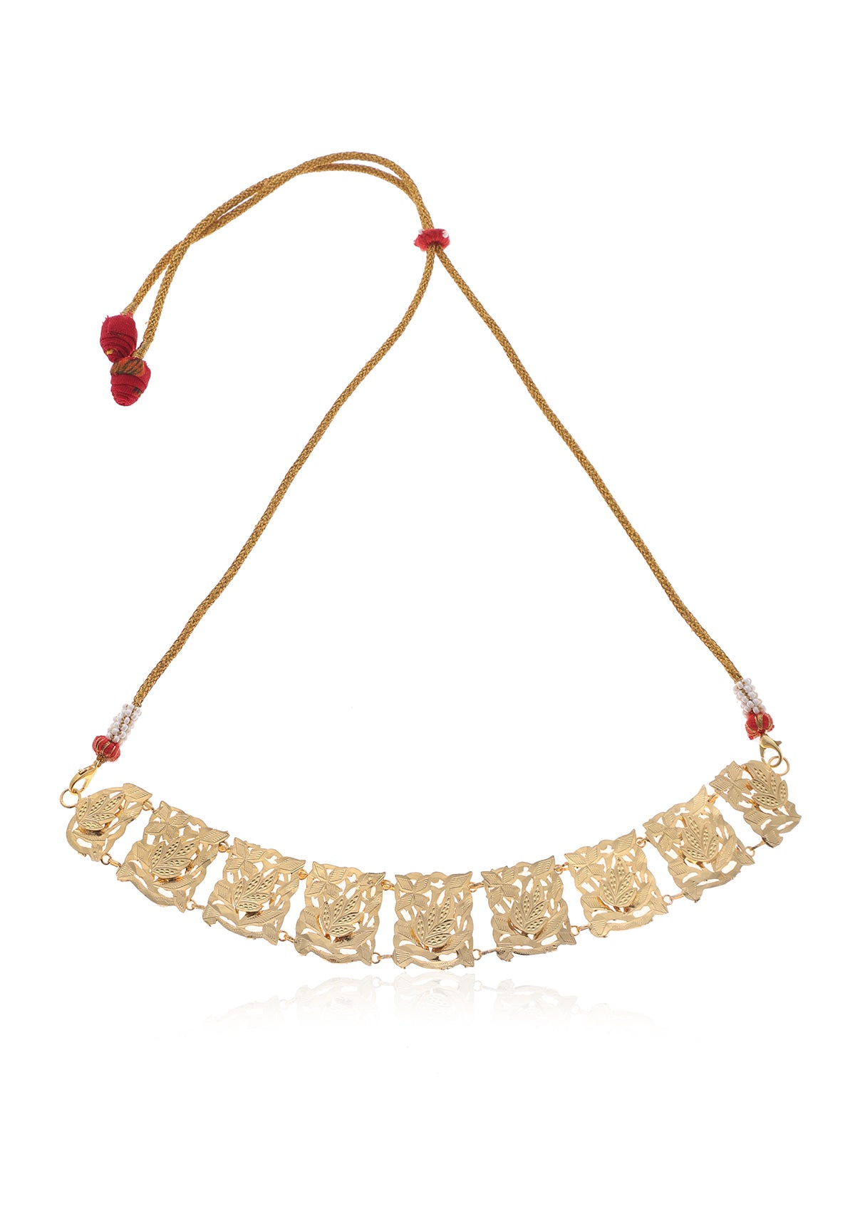 Indira Gold Tone Silver Necklace