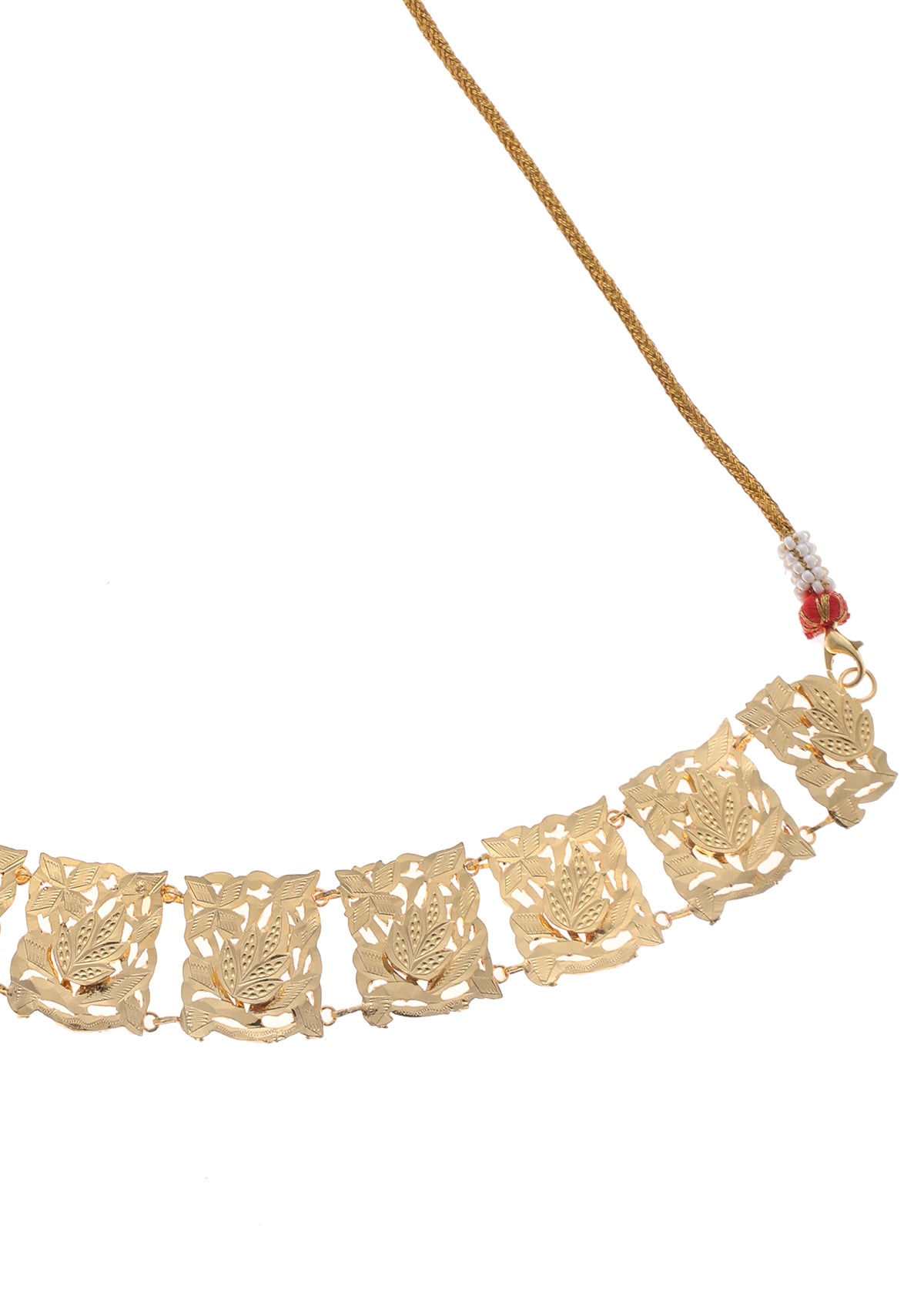 Indira Gold Tone Silver Necklace