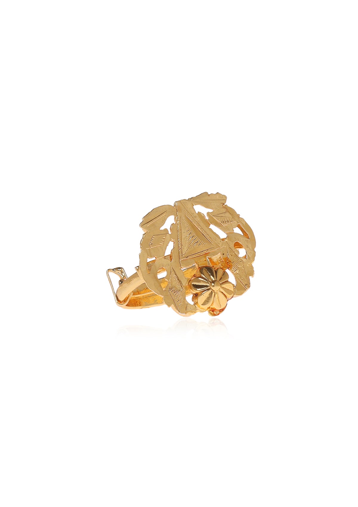 Nanda Gold Tone Handmade Silver Ring