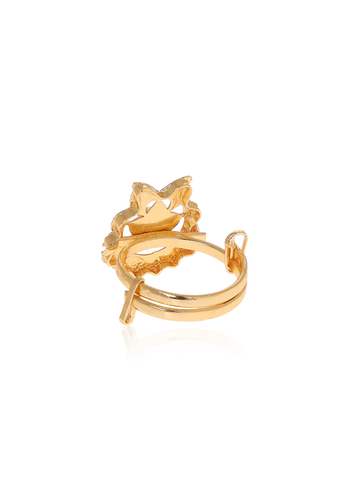 Trishna Gold Tone Handmade Silver Ring