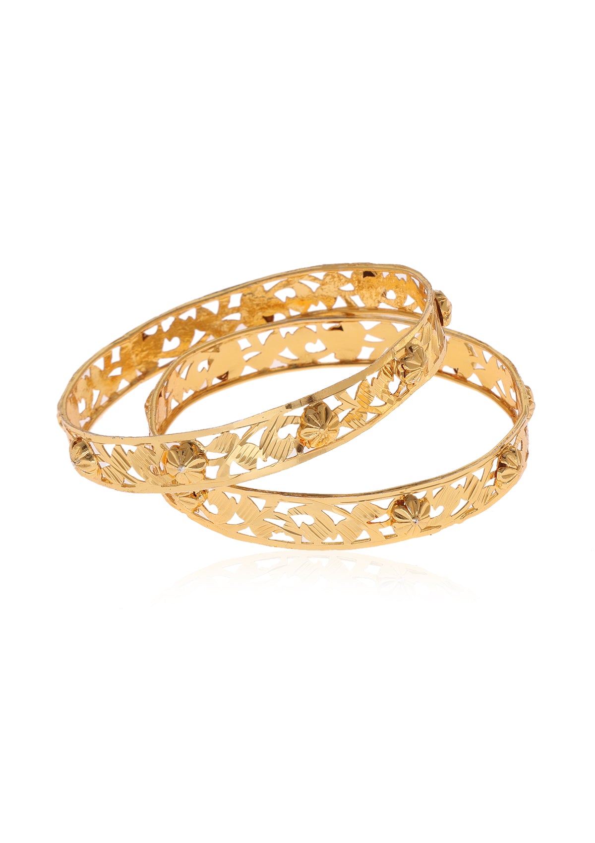 Devi Gold Tone Handmade Silver Bangle