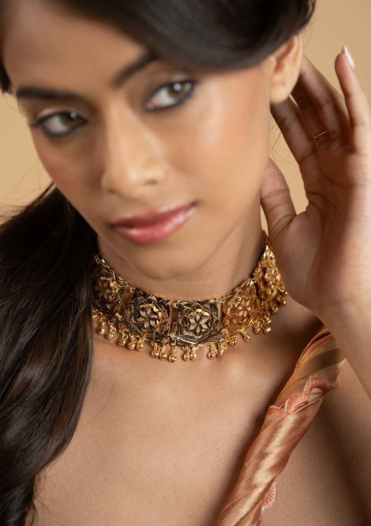 Kalpana Gold Tone Silver Necklace