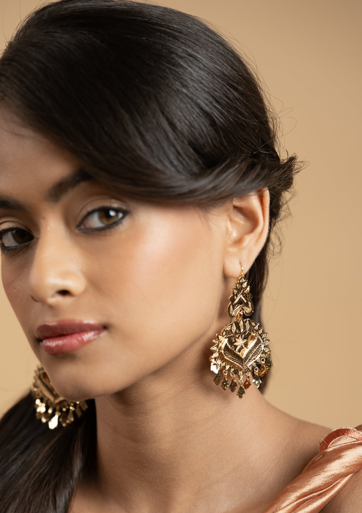 Kalpana Gold Tone Silver Earrings