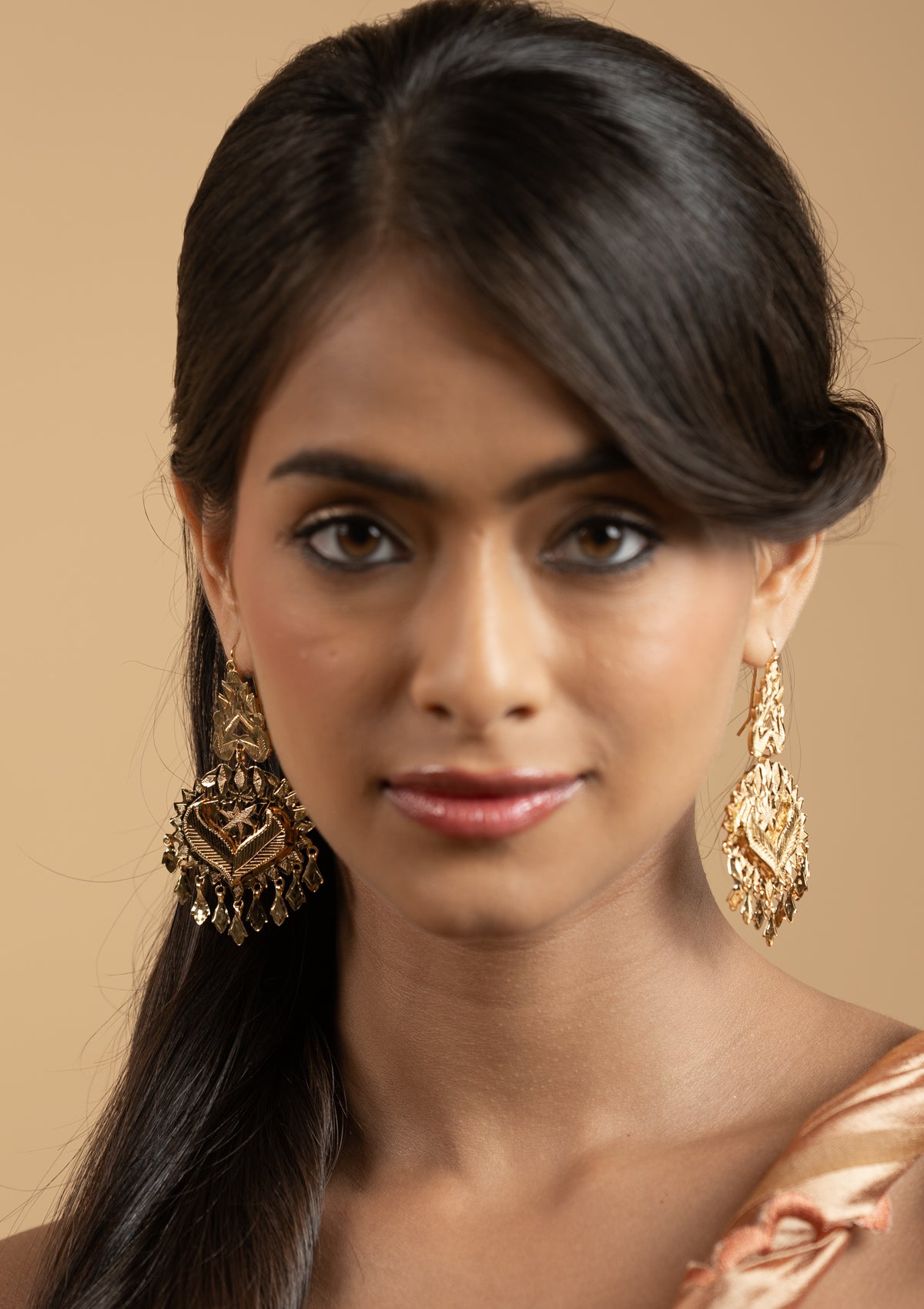 Kalpana Gold Tone Silver Earrings