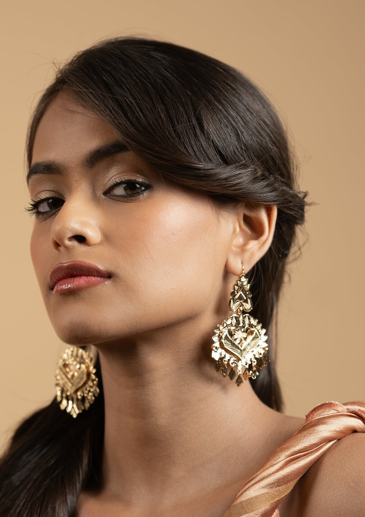 Kalpana Gold Tone Silver Earrings