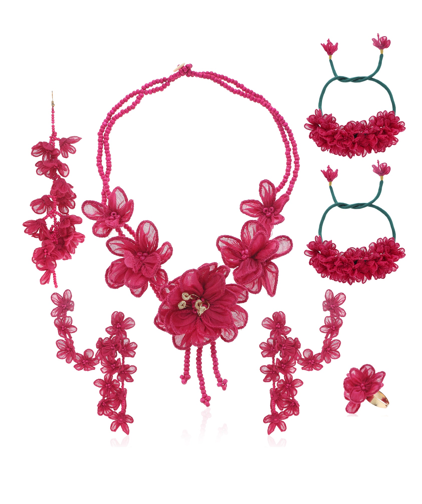 Rosy Floral Jewellery Set