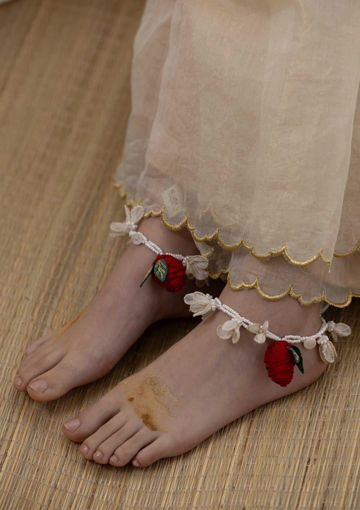 Sanni Floral Anklets - Set of 2