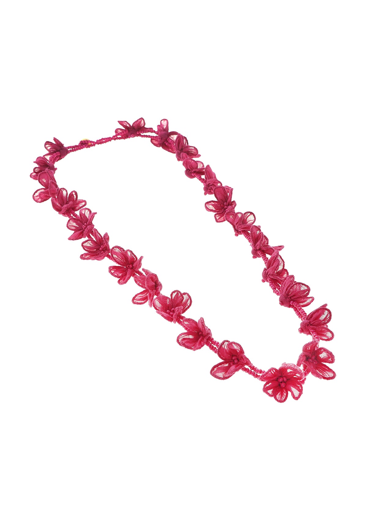 Rosy Floral Long Necklace