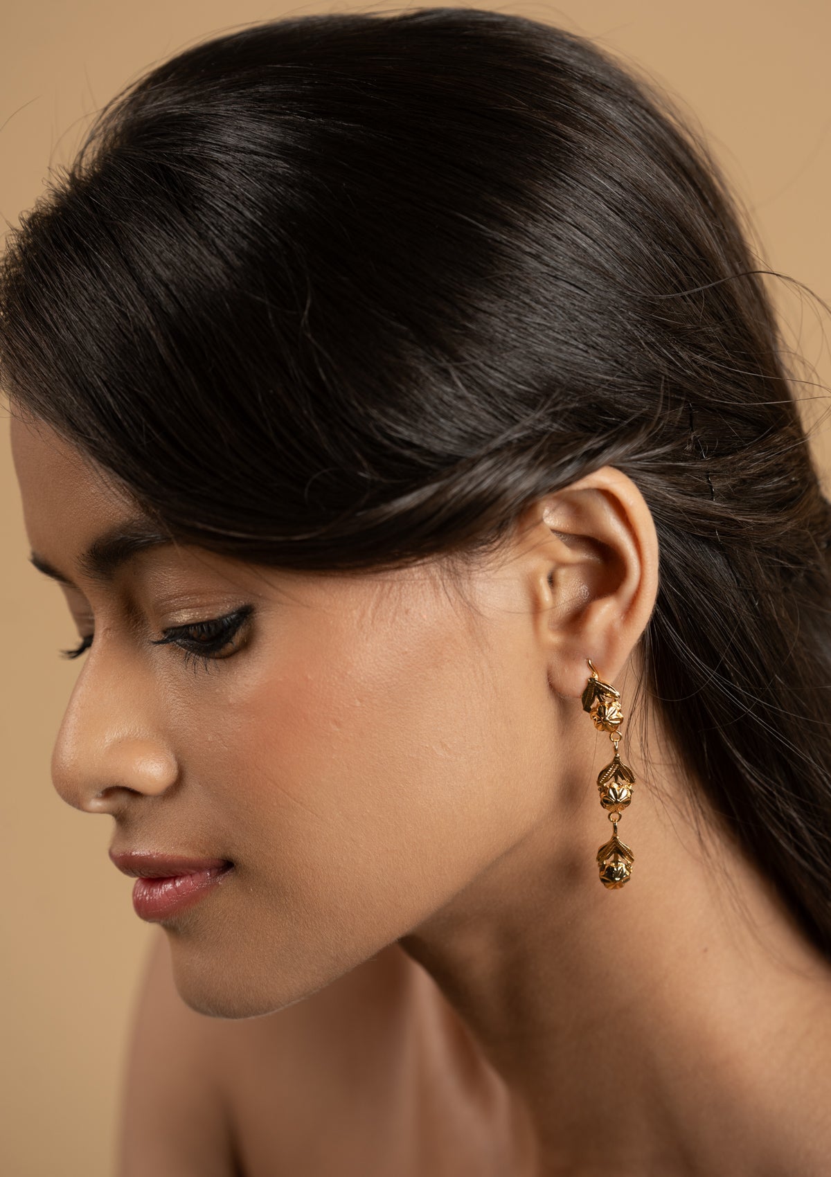 Satya Gold Tone Silver Earrings