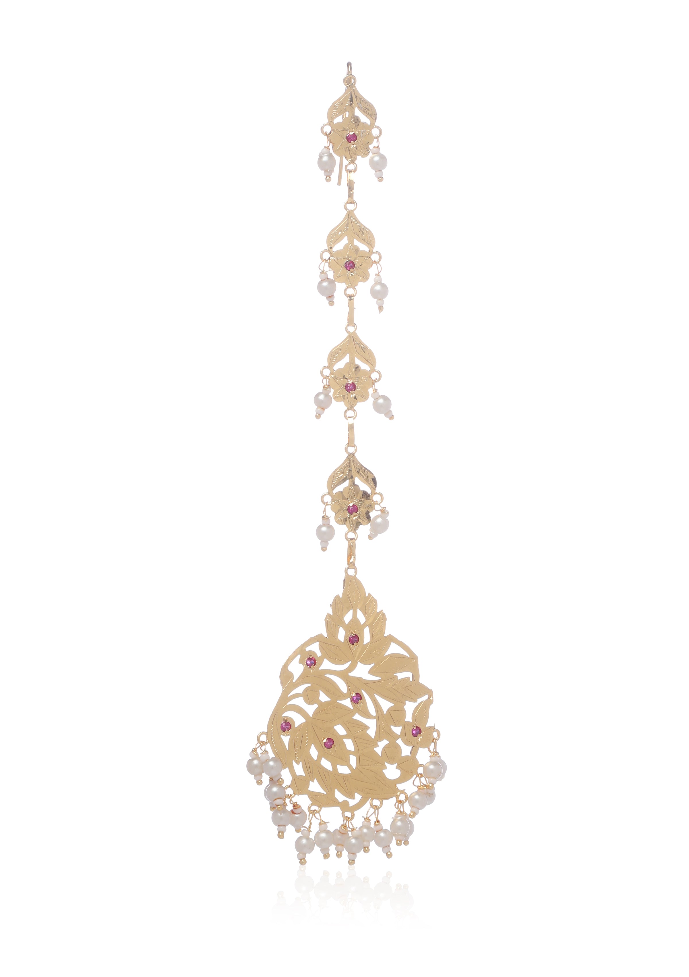 Shubhra Gold Tone Silver Mangtikka