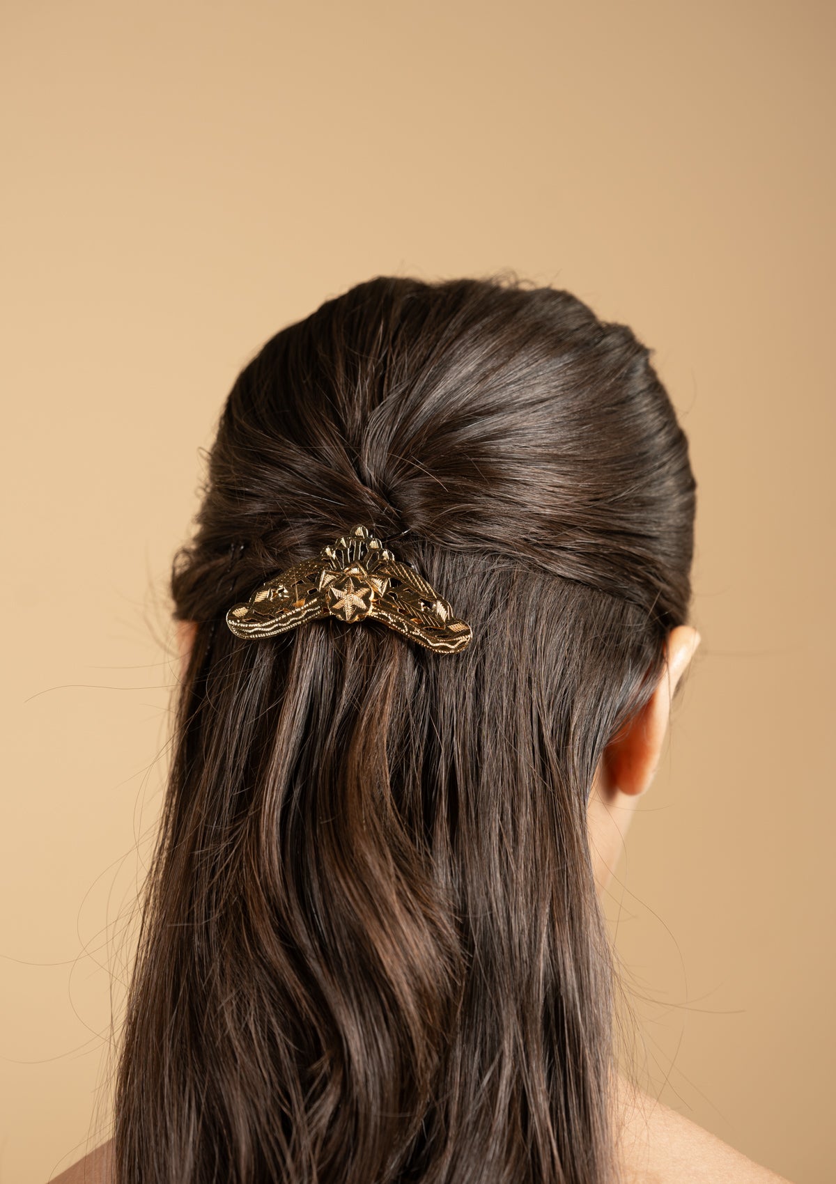 Swadha Gold Tone Silver Hairpin