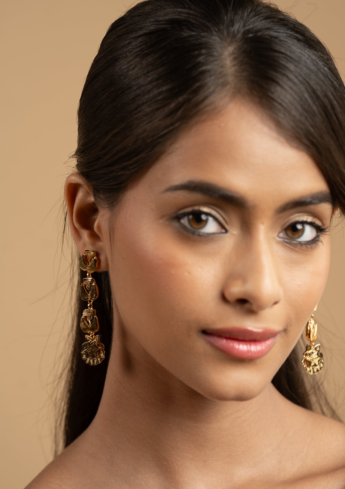 Vedanti Gold Tone Silver Earrings