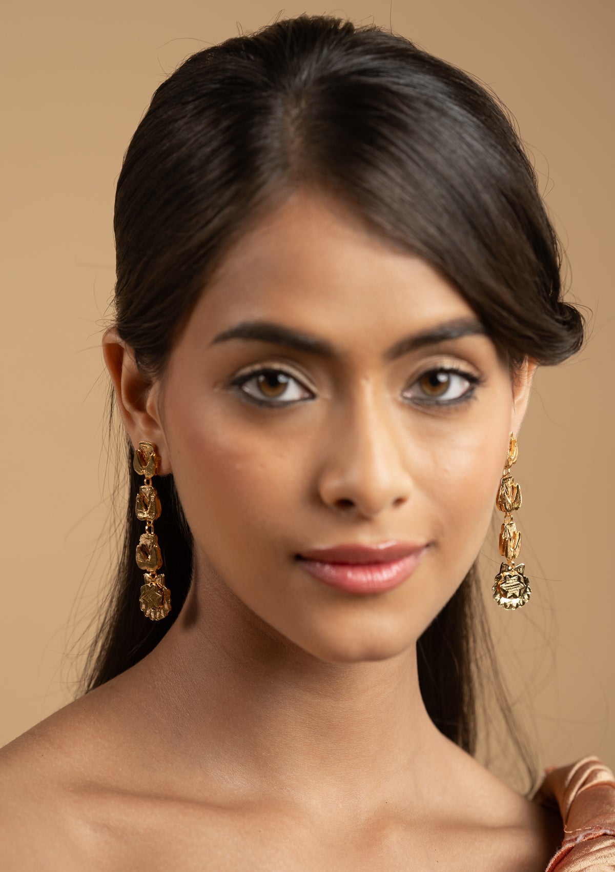 Vedanti Gold Tone Silver Earrings