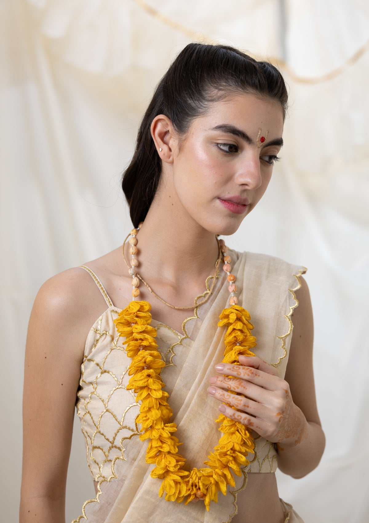 Zahrah Yellow Floral Mala